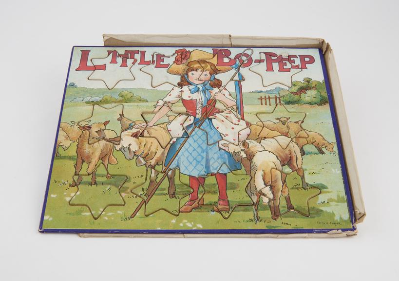 Little Bo Peep jigsaw with twelve 6-sided star pieces, complete