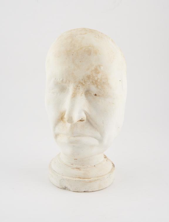 Plaster phrenological head of unidentified male, 19th century.