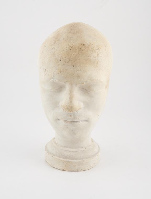 Plaster phrenological head of unidentified male, 19th century.