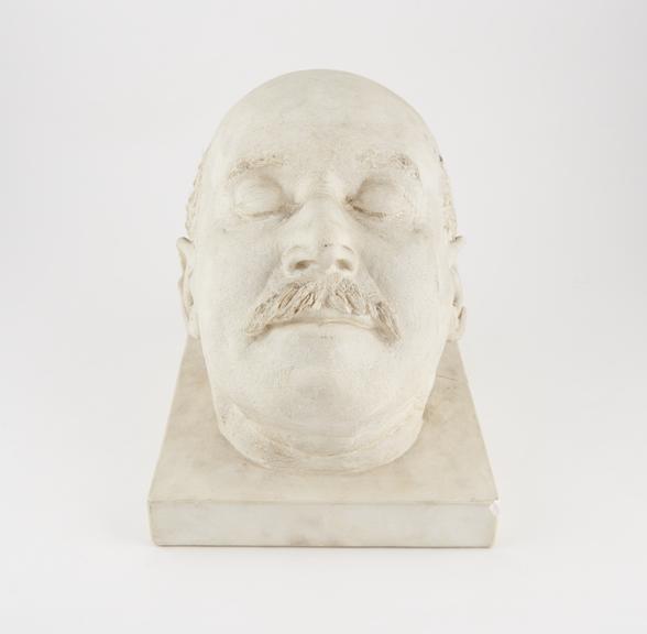 Life or death mask of unidentified man, plaster