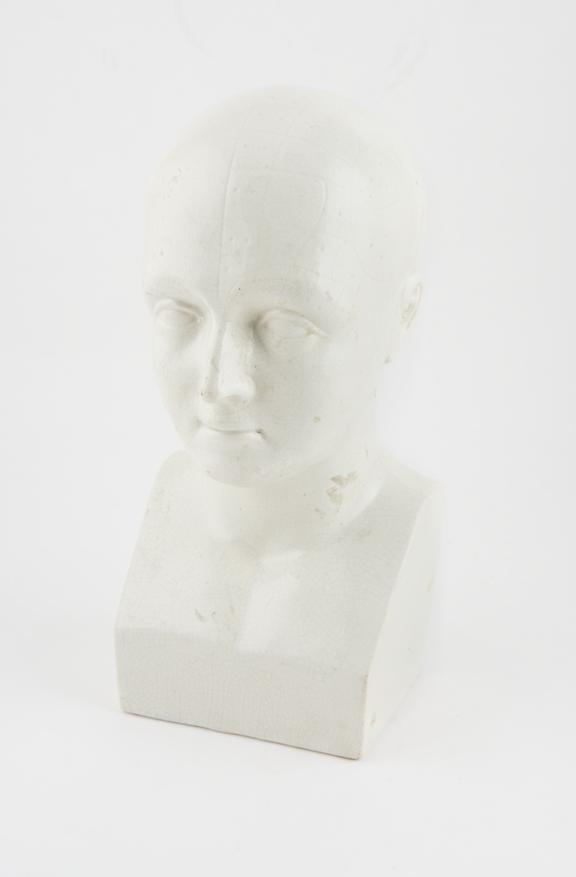 Earthenware phrenological bust