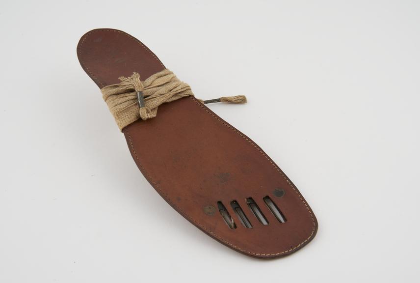 Right foot splint, leather by S