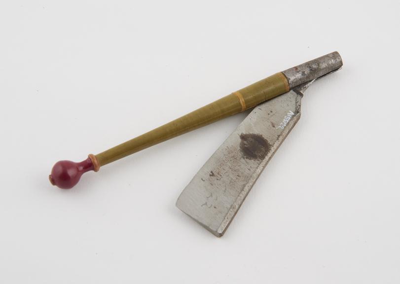 Razor, steel and wood, Indian