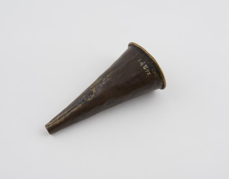 Cupping horn, copper, Indian, 1801-1930