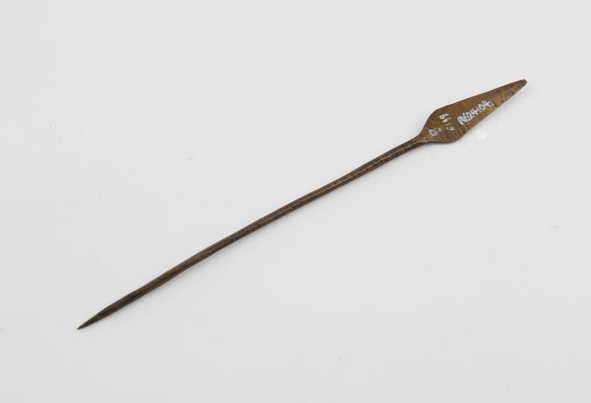 Combined spatula and probe, copper, Indian, 1801-1930