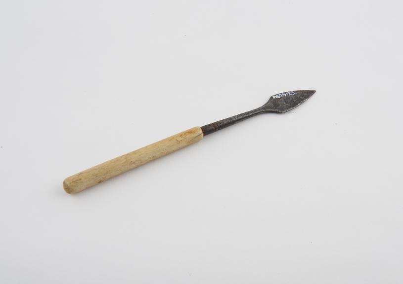 Probe(?), or trocar(?), steel and bone, Indian(?), 1801-1930