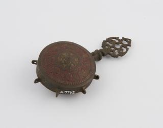 Small hand mirror with container