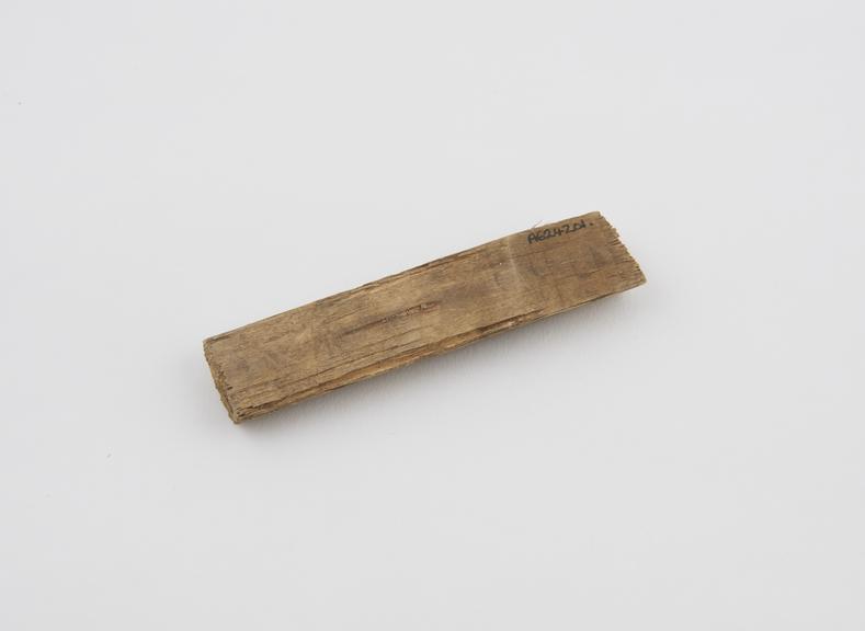 Small wooden splint, Indian or Tibetan, 1801-1925