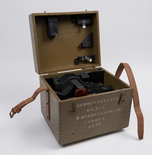 Bubble sextant made by Henry Hughes and Son Ltd