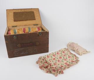 Bedding from doll's perambulator, 1870