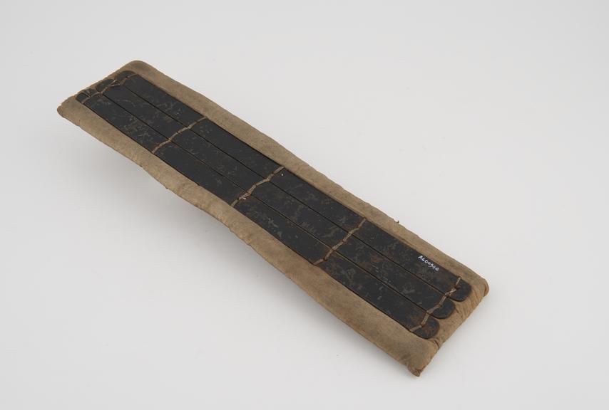 Padded forearm splint, tinned steel frame, English, 1870-1910