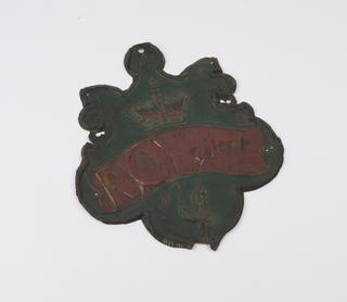 Fire insurance plate: Royal, copper mark