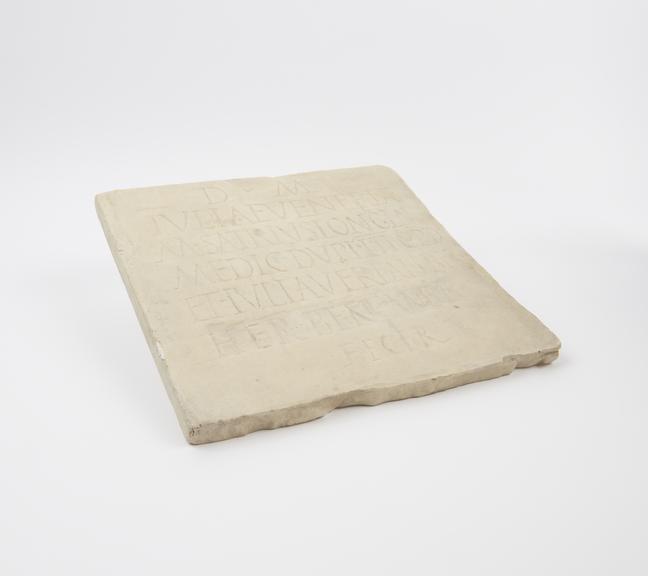 Plaster model of tomb plaque, Roman original about 100BC-300AD