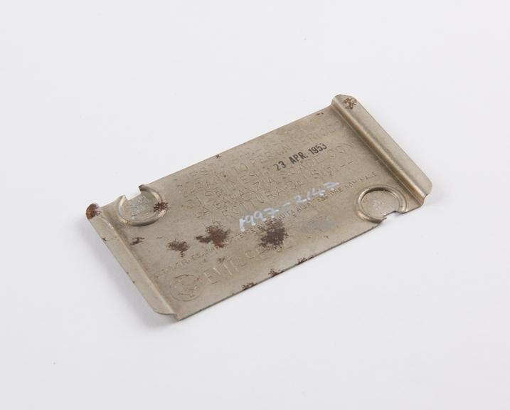 Warranty plate from Fausto Carello & C. Spa Flasher Unit