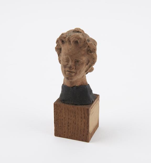 Male head, terracotta, Greek, 2nd to 1st centuries BC