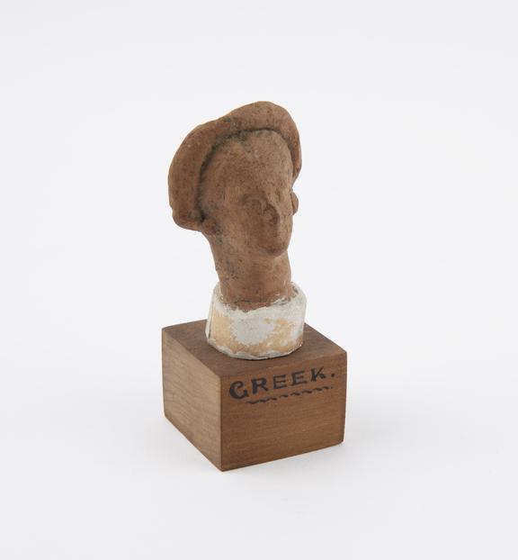 Female head, terracotta, probably Greek, 350BC-50BC