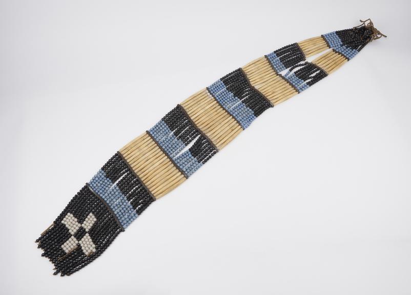 Plains chief's breast-plate of eagle wing bones and coloured