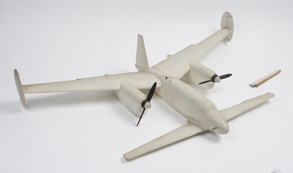 Spinning tunnel model of the Miles Libellula aircraft M39B.