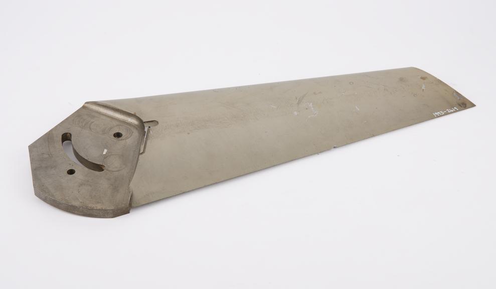 Wind tunnel model of wing from a swing wing aircraft.