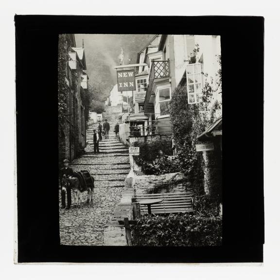 A magic lantern slide of Clovelly by Birt Acres, c. 1893.