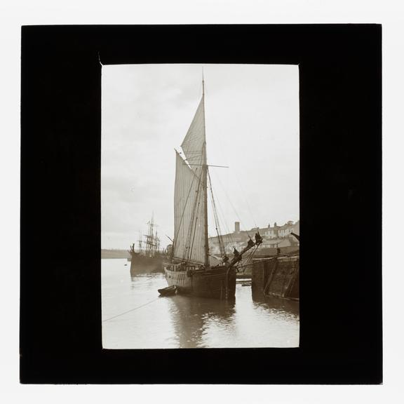 A magic lantern slide of Appledore by Birt Acres, c. 1893.