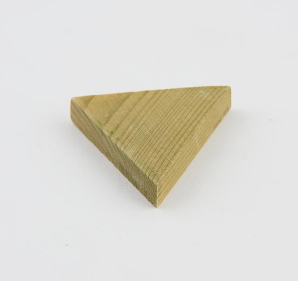 Green wooden triangle