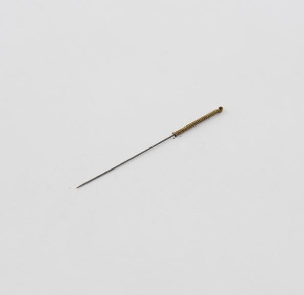 Acupuncture needle, steel and brass, Chinese