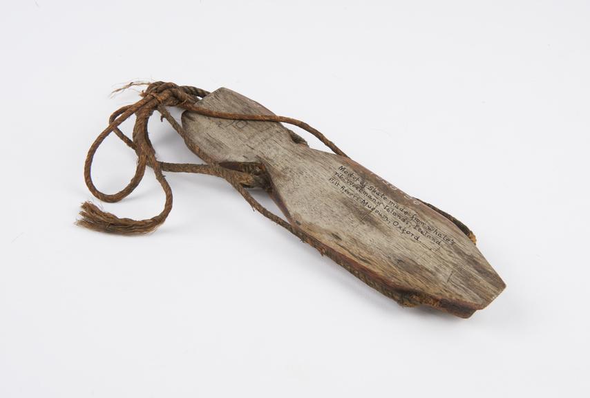 Copy of ice-skate made from a whale's rib, Westmann Islands