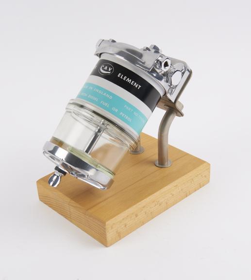 CAV 'F100' filter agglomerator, on beech (wood) base