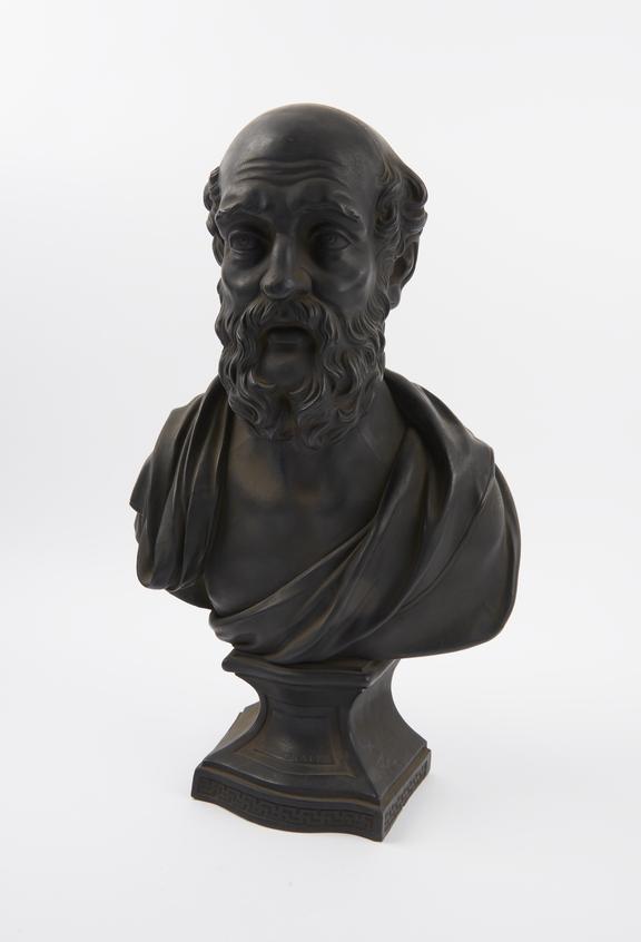 Cast bronze bust of the Greek Physician, Hippocrates, modern