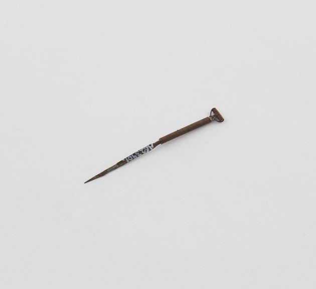 Acupuncture needle, steel and brass, Chinese