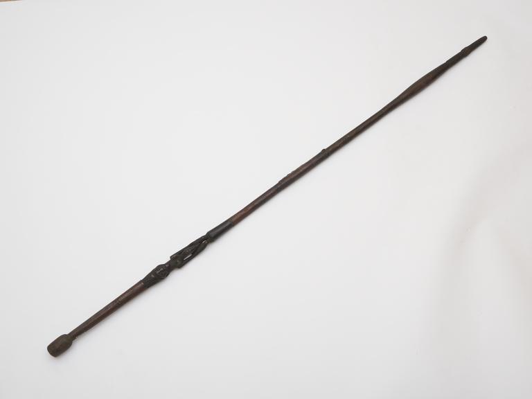 Carved wooden ceremonial staff