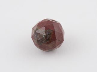 Spherical red bloodstone bead
