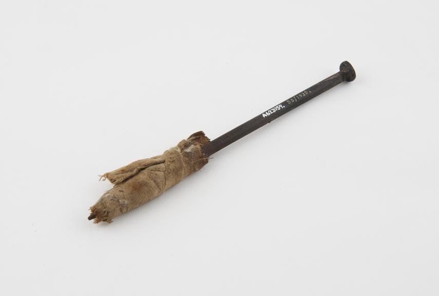 Cautery, iron, with cloth-wrapped handle, from Northern Algeria