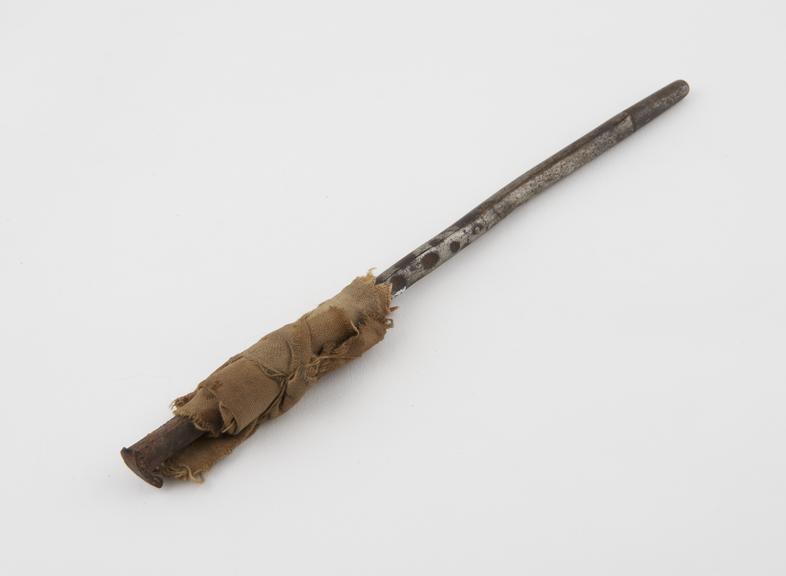 Cautery, steel, with cloth handle, from Northern Algeria