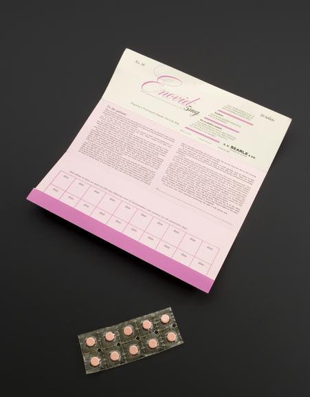 Pack for Enovid contraceptive pills