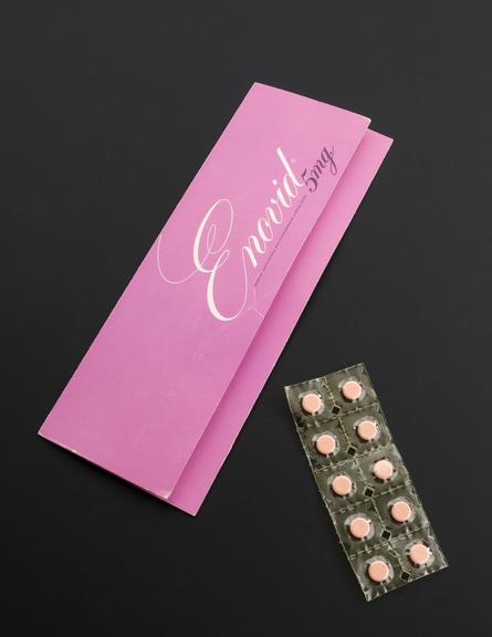 Pack for Enovid contraceptive pills