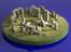 Stonehenge model. Full view, blue perspex background.