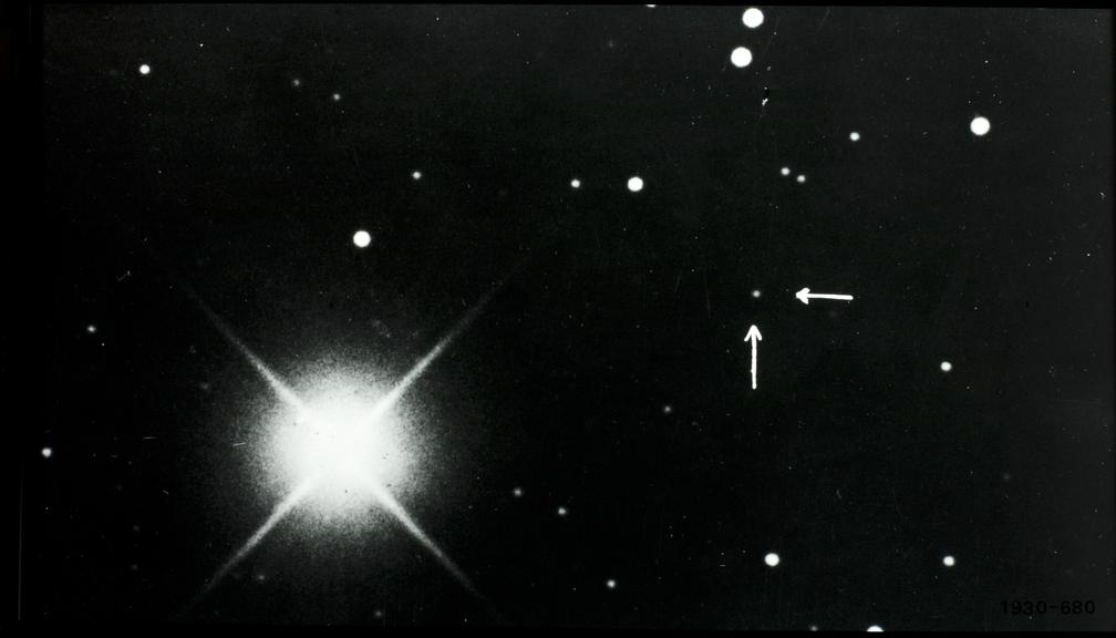 Glass positive of Pluto discovery