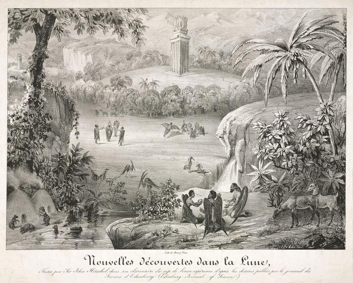 Print of New Discoveries on the Moon | Science Museum Group