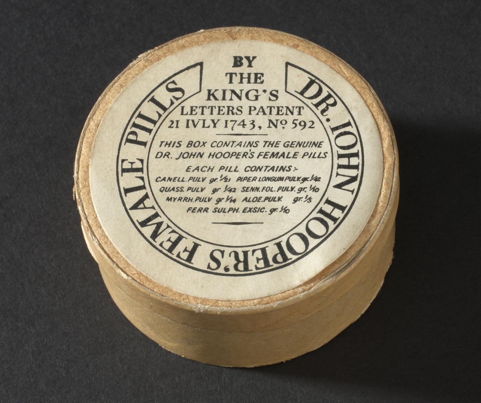 Box for Dr John Hooper's Female Pills, United Kingdom, 1900-1950