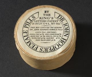 Box for Dr John Hooper's Female Pills, United Kingdom, 1900-1950