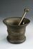 Bronze mortar, and pestle, England, 1766-1788