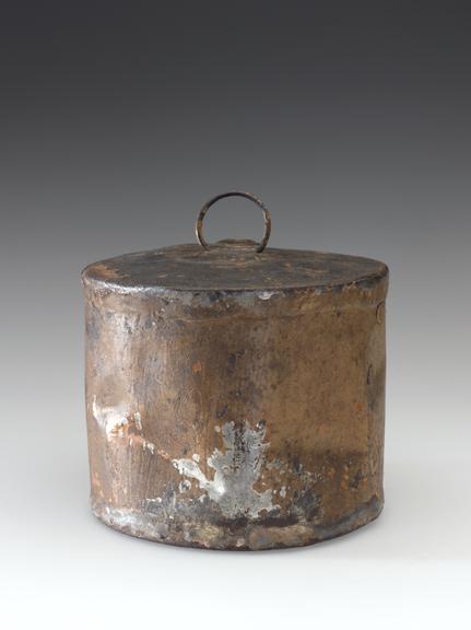 'World's oldest tin', empty roast veal tin, 1823