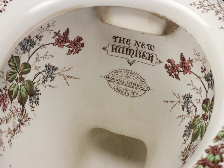 Decorated pedestal water closets 'The New Humber'