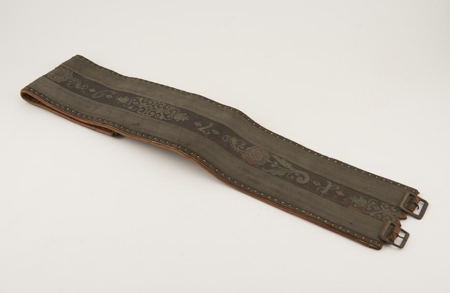 Wrestler's belt with extensive decoration, provenance unknown