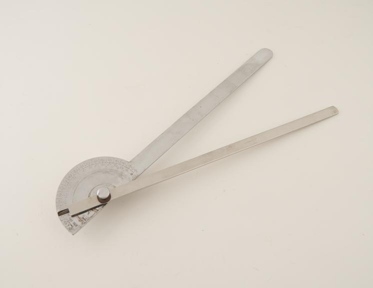 Conzett goniometer, for measuring degree of joint movement