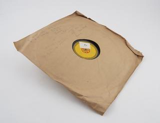 Record marked letter O on one side