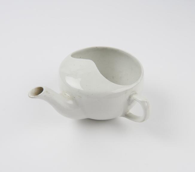 White china invalid feeding cup, made by Maw, English, 1901-1950