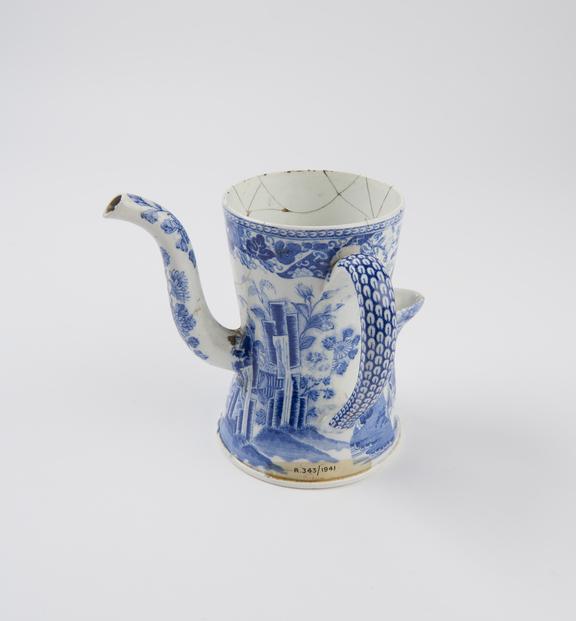 Invalid feeding cup, earthenware